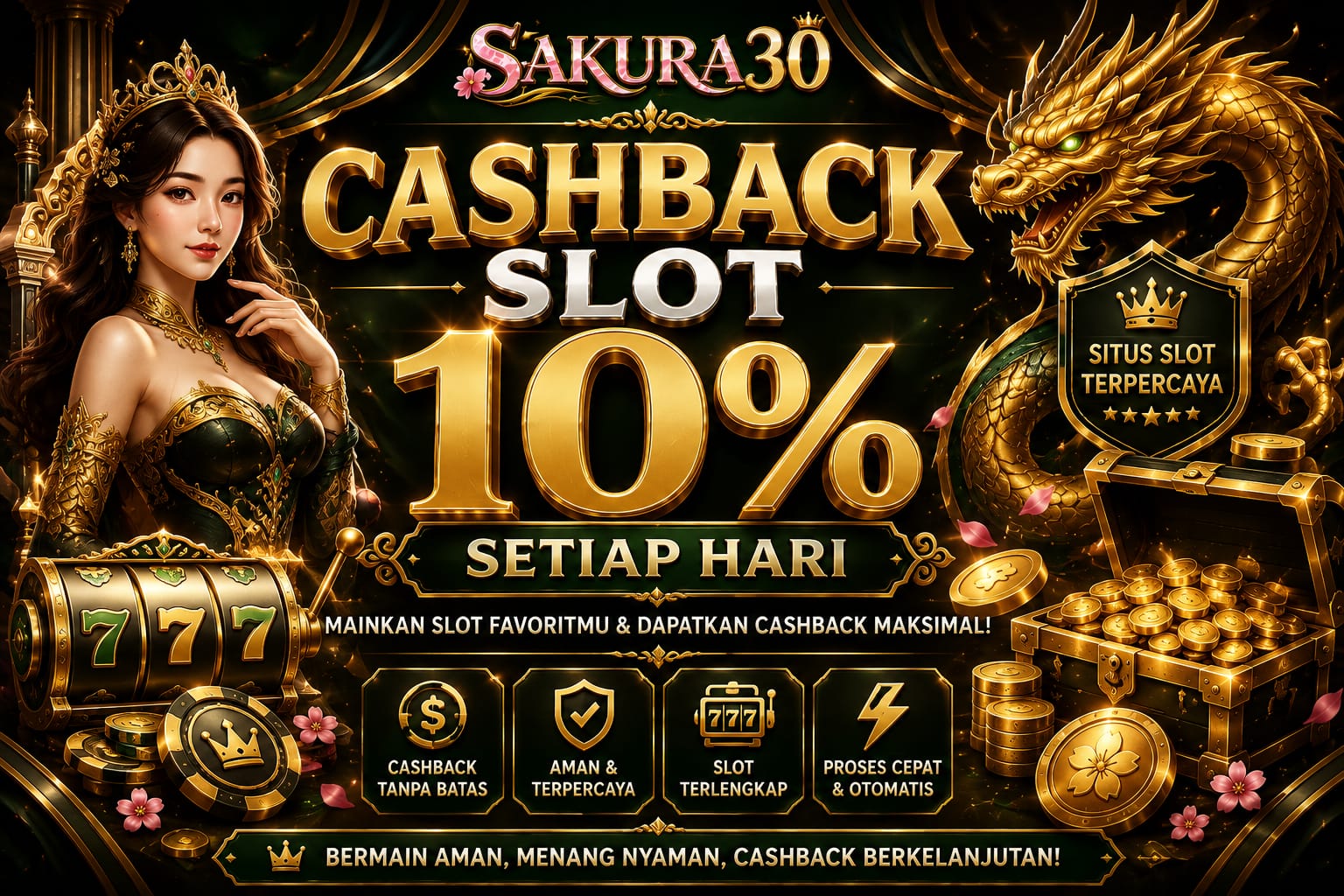 CASHBACK SLOT 10% SETIAP HARI
